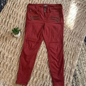 Torrid red Zipper Jegging